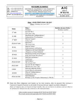 N°03/16 - Informations aéronautiques