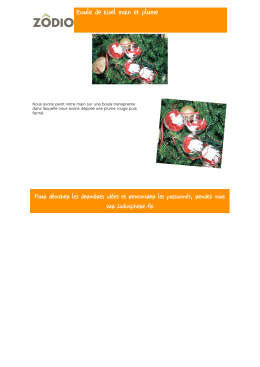 Boule de Noel main et plume