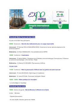 Vendredi Matin forum de bien &ecirc;tre Vendredi Apr&egrave;s