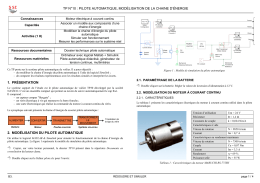 tp n°10 : pilote automatique, modélisation de la chaine d`énergie 1