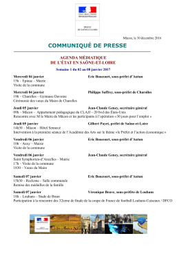 Consulter l`agenda m&eacute;diatique des services de l`Etat en Sa&ocirc;ne
