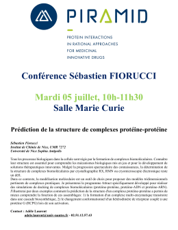 Conférence Sébastien FIORUCCI Mardi 05 juillet, 10h