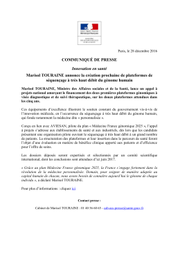 COMMUNIQUÉ DE PRESSE Innovation en santé Marisol