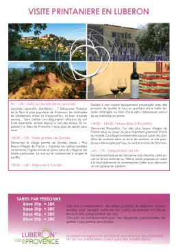 visite printaniere en luberon - Office de Tourisme du Luberon