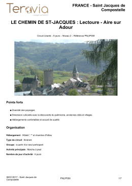 LE CHEMIN DE ST-JACQUES : Lectoure - Aire sur Adour
