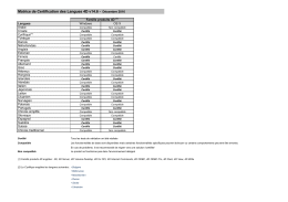 Matrice de Certification des Langues 4D v14.6