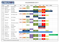 Calendrier motocross par cat&eacute;gories