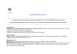 mois de janvier - Nevers Tourisme