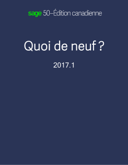 Vue des nouvelles fonctions ajoutées dans les plus récentes