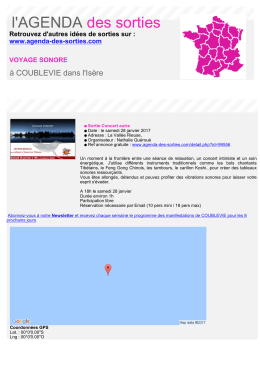 Imprimer - Agenda des sorties