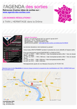 Imprimer - Agenda des sorties