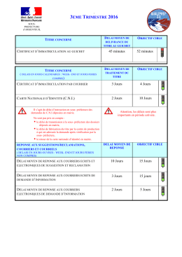 délais moyens 3ème trim 2016 - Les services de l`État dans le Val