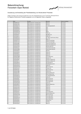 Bekanntmachung - Gruppe Deutsche Börse