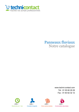 Panneaux fluviaux Notre catalogue - Techni