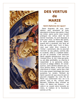 DES VERTUS de MARIE
