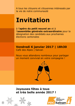 Invitation - PDC &ndash; Salvan