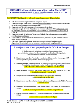 Dossier d`inscription aux s&eacute;jours vacances des a&icirc;n&eacute;s 2017