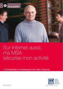 Guide MSA en ligne pour les entreprises