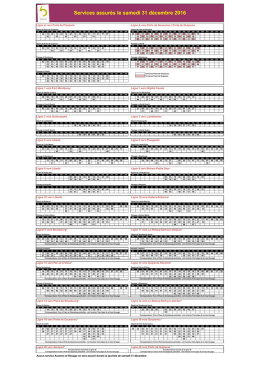 Services assurés le samedi 31 décembre 2016