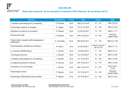 Examens en langue française