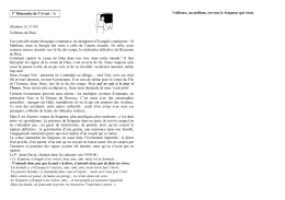 1er Dimanche de l`Avent - A Veilleurs de Dieu. Une nouvelle ann&eacute;e