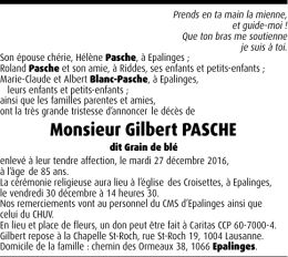 Monsieur Gilbert PASCHE