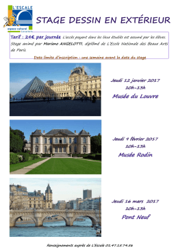 Stage dessin en ext&eacute;rieur janv-mars 2017