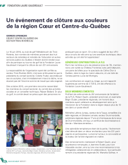 Article du magazine Quoi de neuf ‒ Hiver 2017