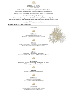 Menu du Nouvel An