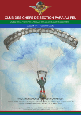 Club des chefs de section para au feu B117 d&eacute;c. 2016