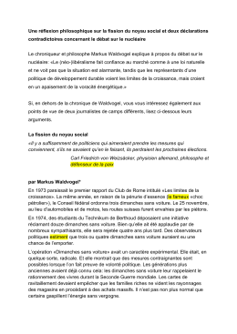 Tribune: la fission du noyau social