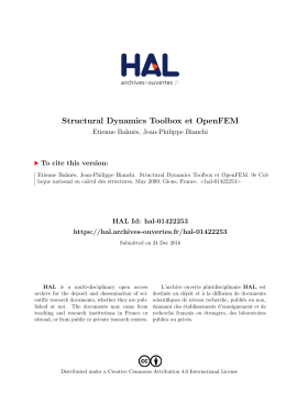 Structural Dynamics Toolbox et OpenFEM