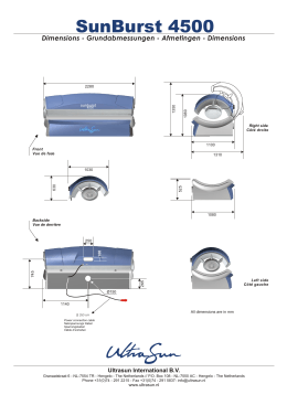 Dimensions SB-4500 - Helionova sunbed offers