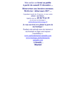 FERME janvier - Samadet : Les fa&iuml;ences de l`Atelier de Muriel