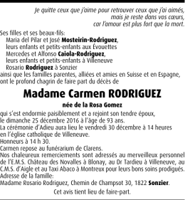 Madame Carmen RODRIGUEZ