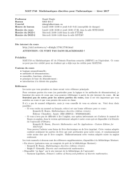 Plan de cours