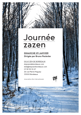 Affiche - Dojo Zen de Bordeaux