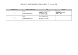 1 semestre 2017 - DRDJSCS des Pays de la Loire