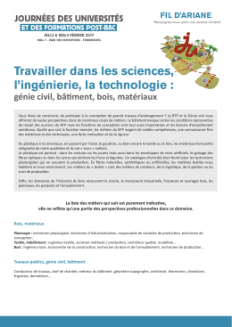 Génie civil, bâtiment, bois, matériaux