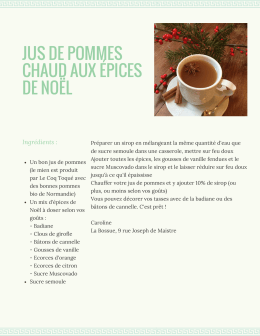 jus de pommes chaud aux épices de noël