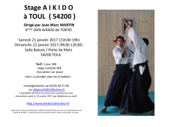 Stage A I K I D O &agrave; TOUL ( 54200 )