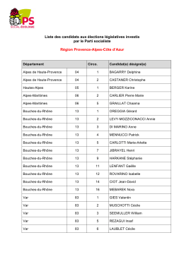 T&eacute;l&eacute;charger la liste des candidats investis en r&eacute;gion