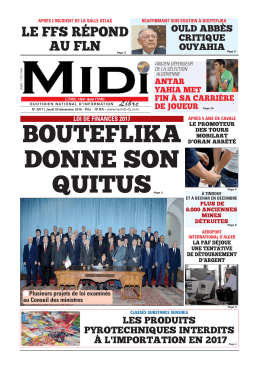 bouteflika donne son quitus