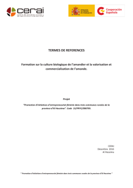 termes de references