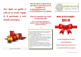 Pour régaler vos papilles et celles de vos invités, l`équipe de la