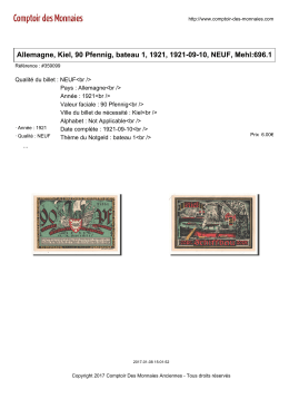 Allemagne, Kiel, 90 Pfennig, bateau 1, 1921, 1921-09