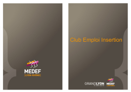 Club Emploi Insertion - MEDEF Lyon