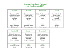 Consulter les menus du mois de janvier 2017