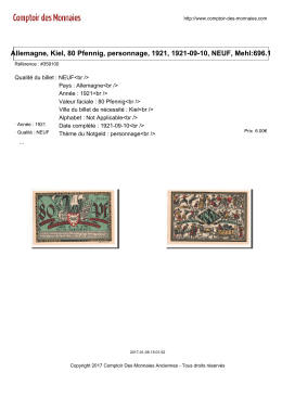 Allemagne, Kiel, 80 Pfennig, personnage, 1921, 1921-09