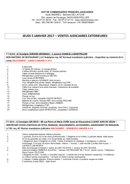 vente exterieure 5 janvier